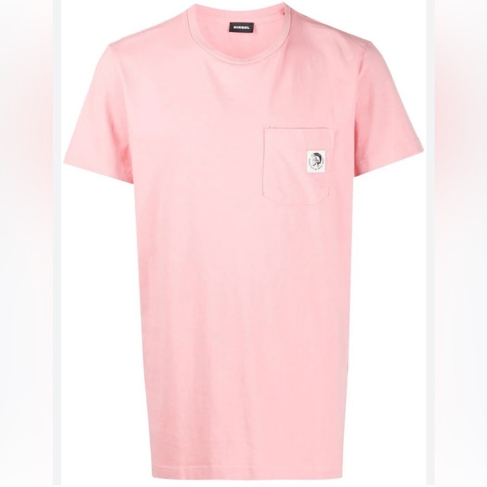 Diesel Pink Short Sleeve Pocket T‑Shirt
